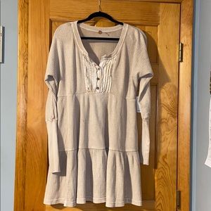 Free People One Jolene Acid Dye Sand Mini Dress